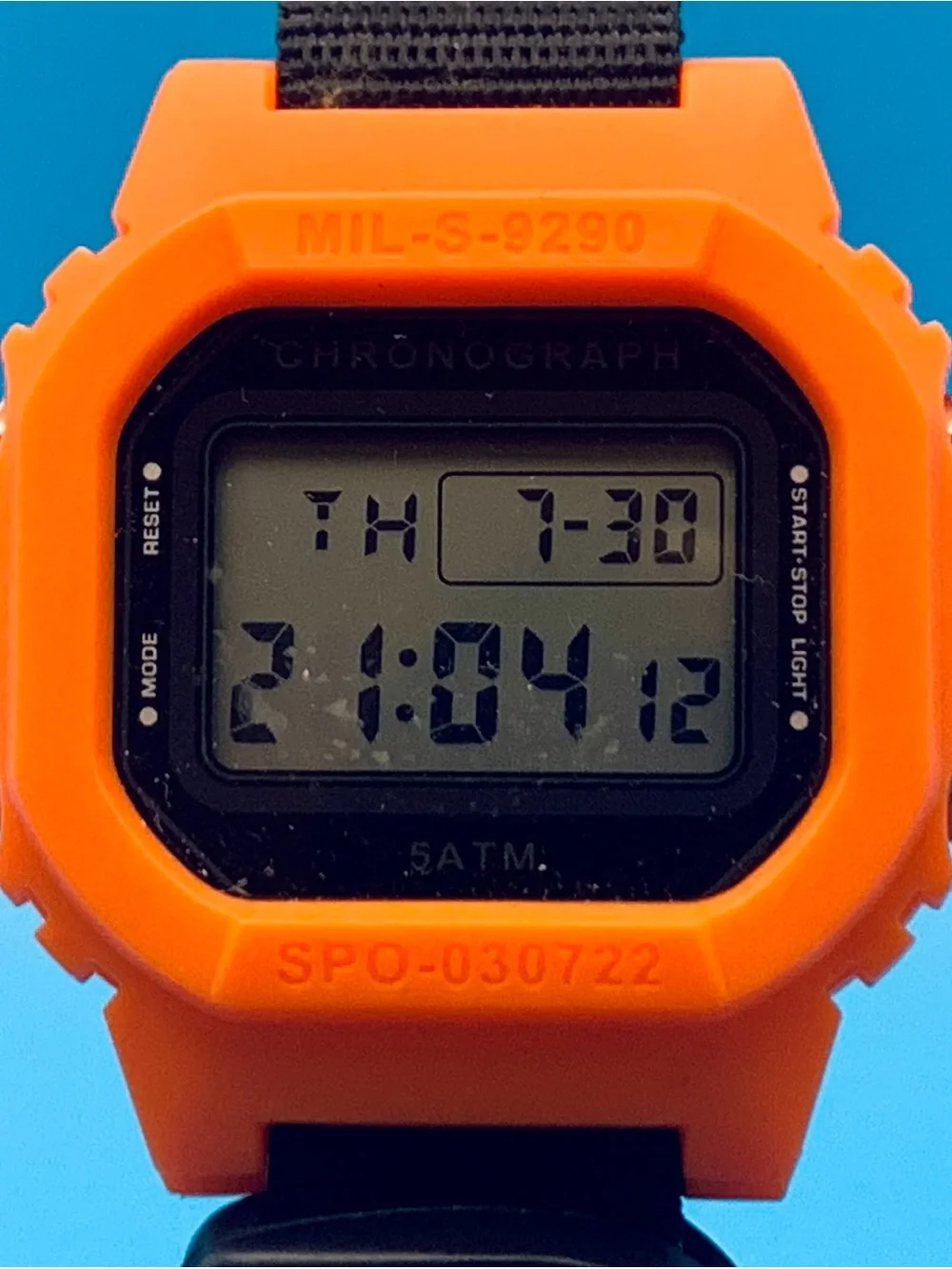 Men’s Digital Wristwatch Chrono Day Date Backlight Alarm Nylon Strap Working